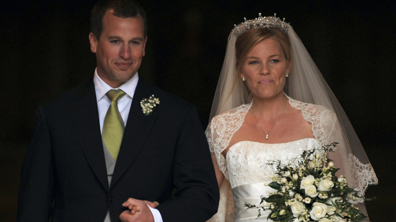 Peter Phillips and Autumn Kelly wedding day