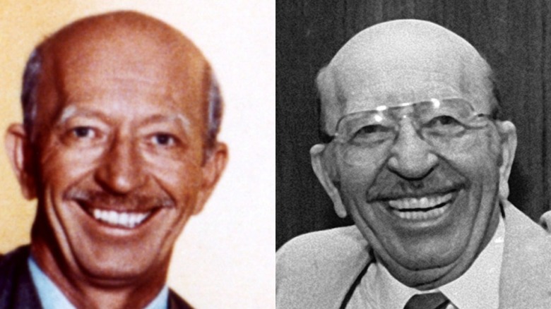 Split image of Frank Cady in Petticoat Junction and in 1983