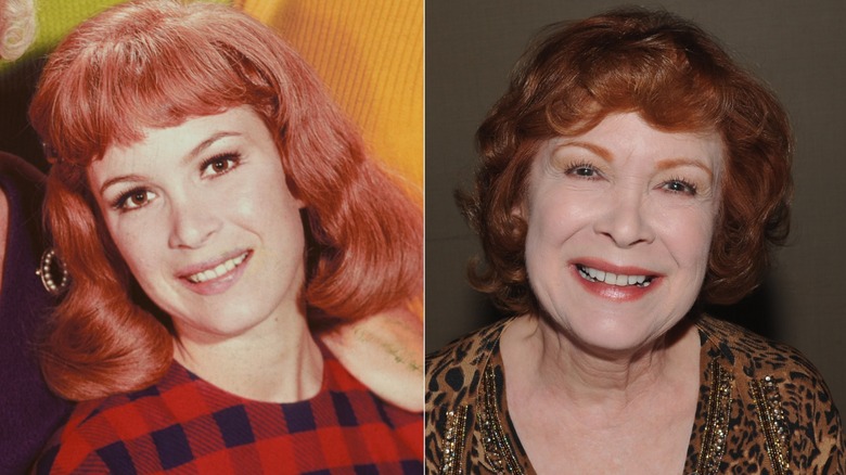 Split image of Linda Henning in Petticoat Junction and in 2015
