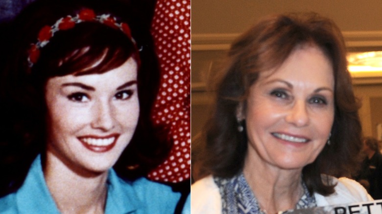 Split image of Lori Saunders in Petticoat Junction and the 1990s