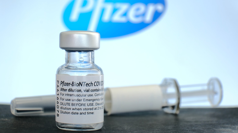concept shot of Pfizer vaccine