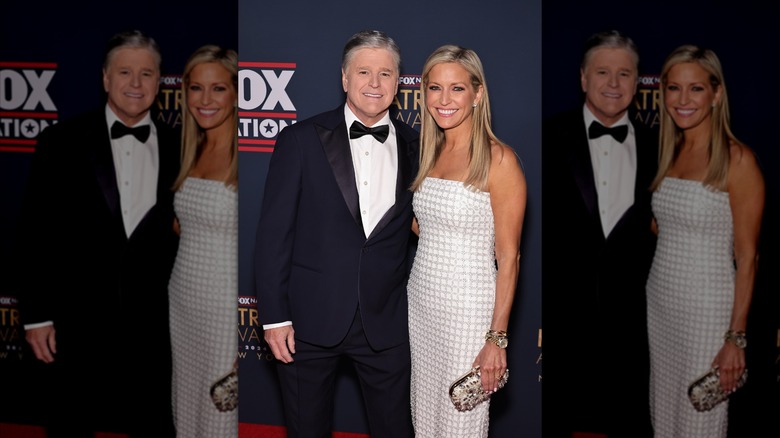 (L-R) Sean Hannity and Ainsley Earhardt attend FOX Nation's 2024 Patriot Awards at Tilles Center for the Performing Arts on December 5, 2024 in Greenvale, New York (2024)