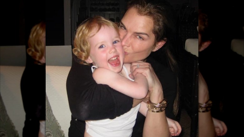 Brooke Shields hugging her daughter Grier.
