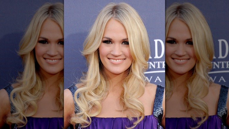 Carrie Underwood on the red carpet of the 46th Annual Academy Of Country Music Awards