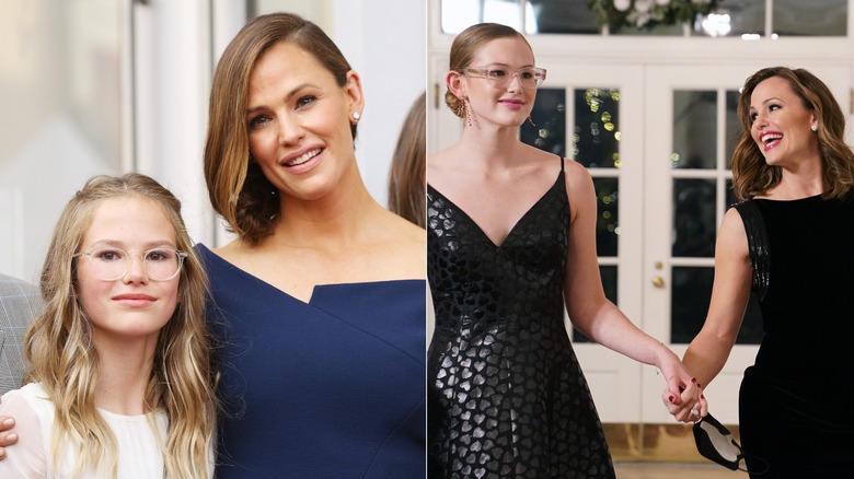 Side-by-side photos of Jennifer Garner and her daughter Violet