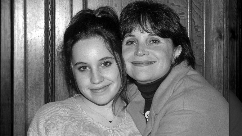 Emily Hudson and Cindy Williams smiling for the camera
