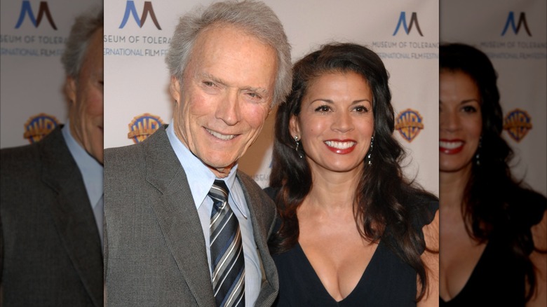 Clint Eastwood and Dina Ruiz attend the Museum of Tolerance International Film Festival Tribute Gala at Museum Of Tolerance on November 14, 2010 in Los Angeles, California.
