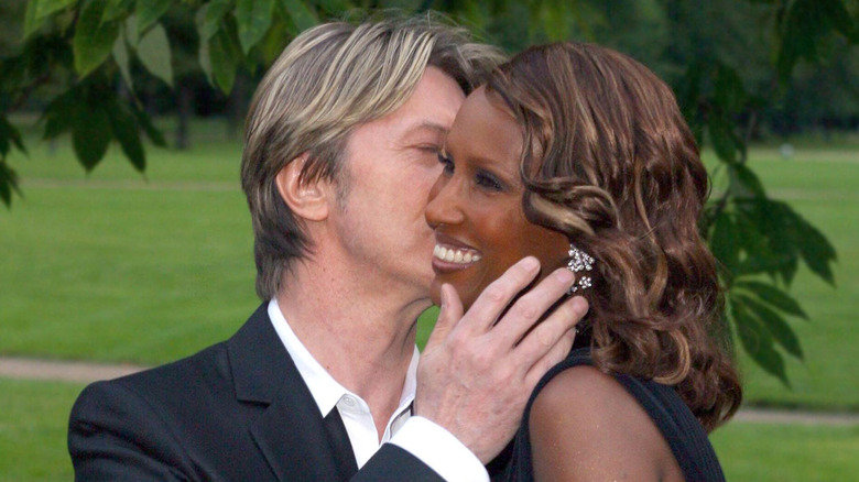 David Bowie & Wife Iman At The Serpentine Gallery Summer Party, London.