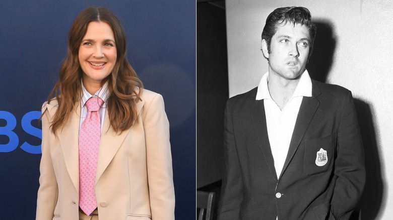 Split image of Drew Barrymore vs. John Drew Barrymore