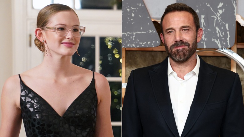 Split image of Violet Affleck vs. Ben Affleck