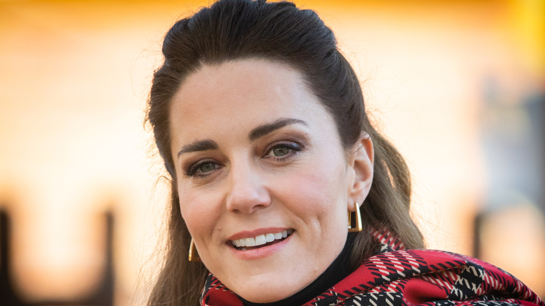 Princess Catherine smiling during a Christmas outing in 2020