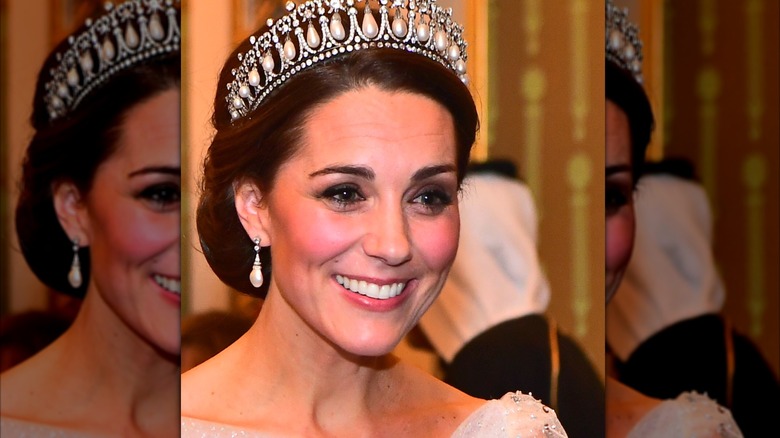 Princess Catherine shoulders-up at the 2018 Diplomatic Corps gala