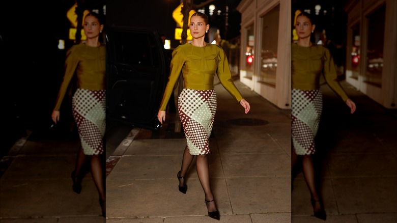 Meghan Trainor walking around on February 24, 2026 in Los Angeles, California