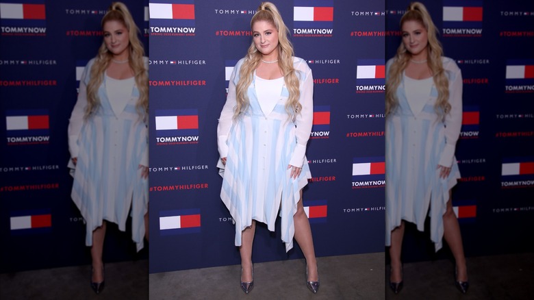 Meghan Trainor at the TommyNow Step & Repeat Show on February 16, 2020 in London, England