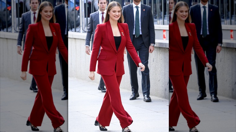 Crown Princess Leonor of Spain attends the "50 Years Later: The Crown In The Transition To Democracy" event at the Spanish Parliament on November 21, 2025 in Madrid, Spain.