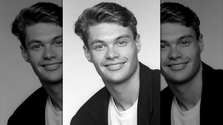 Black and white photo of young Ryan Seacrest