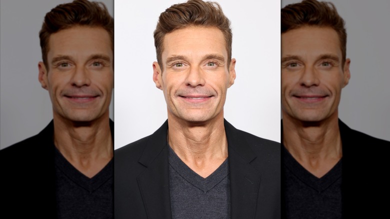 Ryan Seacrest wearing black