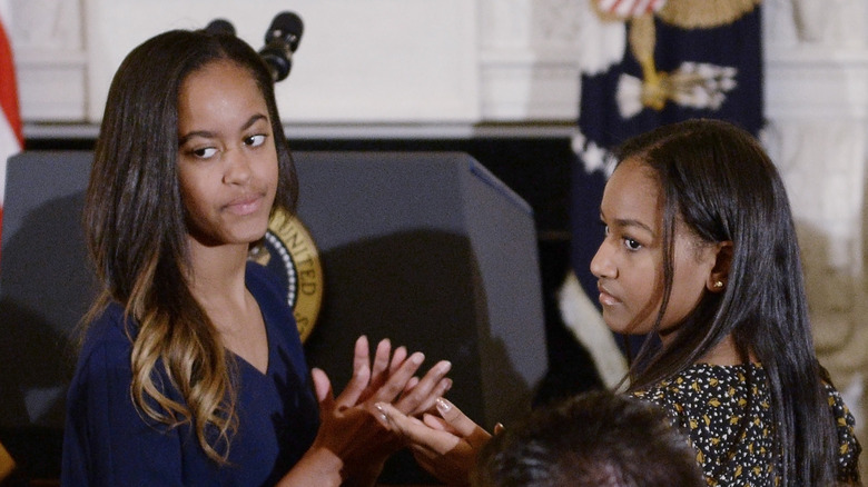 Sasha and Malia Obama in 2017