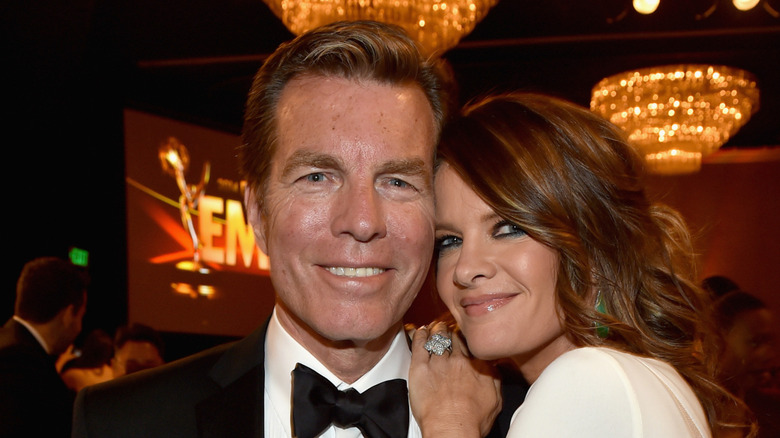 Peter Bergman and Michelle Stafford posing
