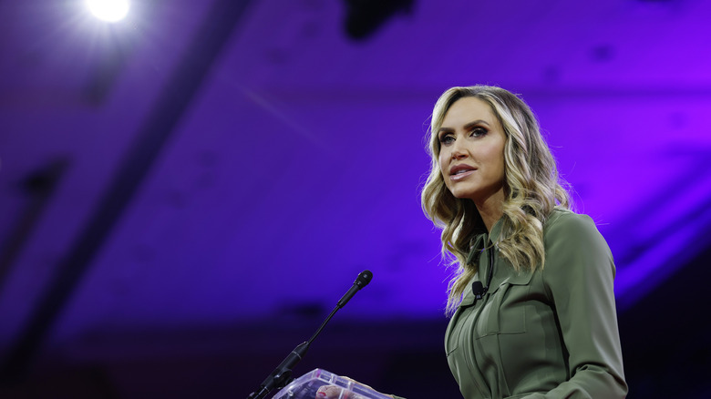 Lara Trump speaks during CPAC Conference in Washington DC on February 22, 2024