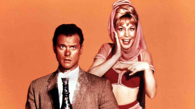 Larry Hagman and Barbara Eden in a promotional still for I Dream of Jeannie.