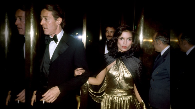 Halston and Bianca Jagger at the 1977 Met Gala