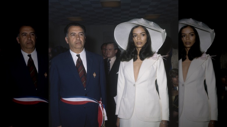 Bianca Jagger on her wedding day