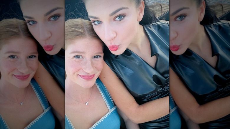 A selfie of Jennifer Gates and Phoebe Gates posing together