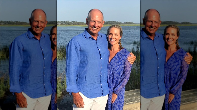 Dana Perino and Peter McMahon posing
