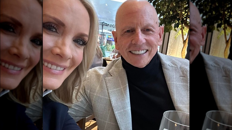 Dana Perino and Peter McMahon eating together for his birthday.