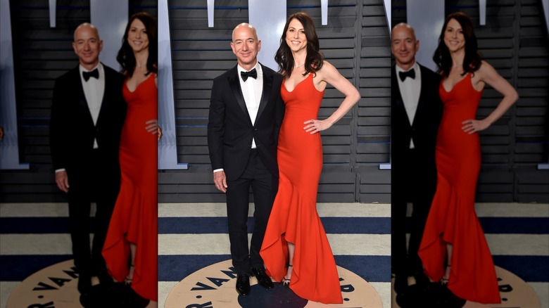 Jeff Bezos and MacKenzie Scott at the 2018 Oscar Party
