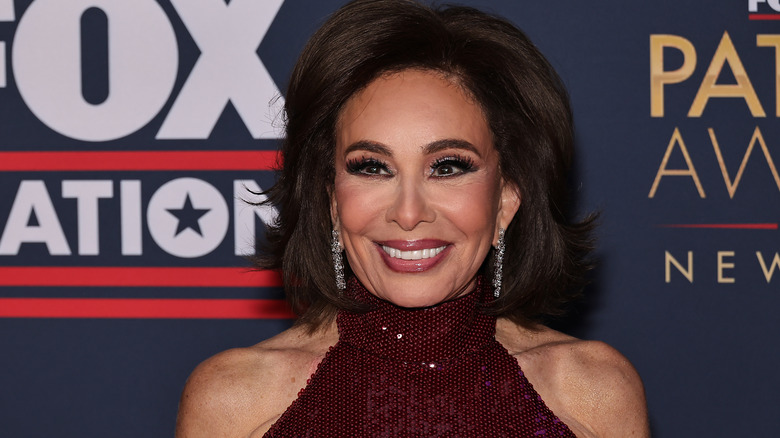 Judge Jeanine Pirro in full glamour makeup on the red carpet