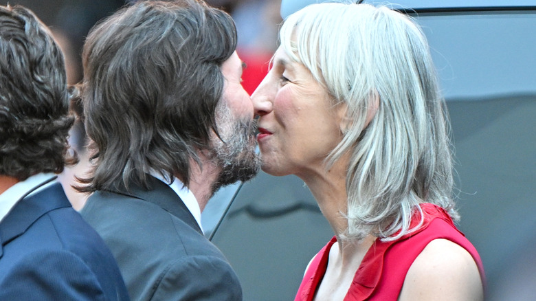 Keanu Reeves and partner Alexandra Grant are seen on June 03, 2025 in Los Angeles, California.
