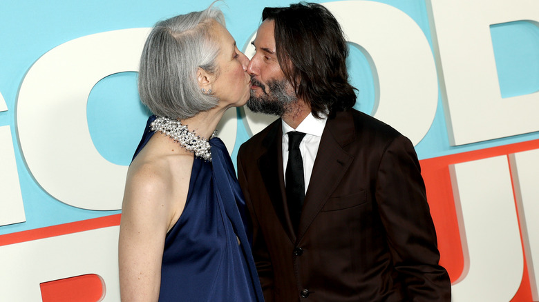 Alexandra Grant and Keanu Reeves attend Lionsgate's "Good Fortune" New York Screening at AMC Lincoln Square Theater on October 13, 2025 in New York City.