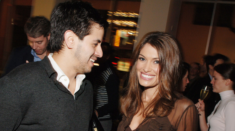 Brian Reyes and Kimberly Guilfoyle smile during Brian Reyes Clebrates His Spring 2006 Collection Hosted by Maurice Villency at Maurice Villency Showroom in New York City (2005)