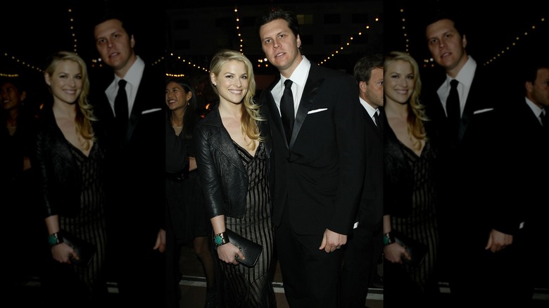 Ali Larter and Hayes MacArthur in black eveningwear