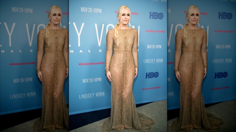 Lindsey Vonn wearing a sheer dress