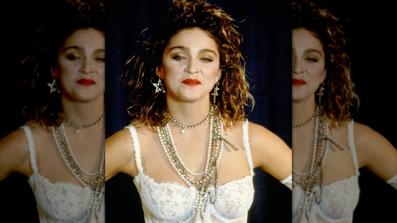 Madonna smiling