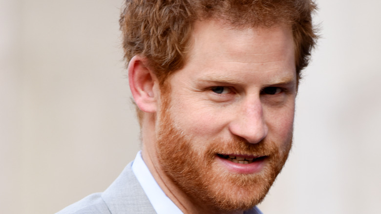 Prince Harry smiles