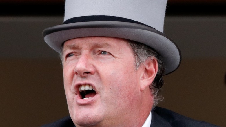 Piers Morgan shouting at Royal Ascot