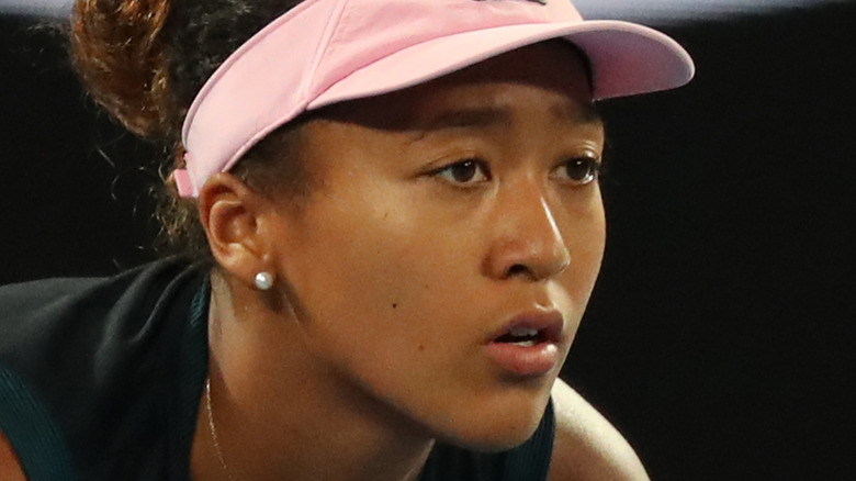 Naomi Osaka on the court