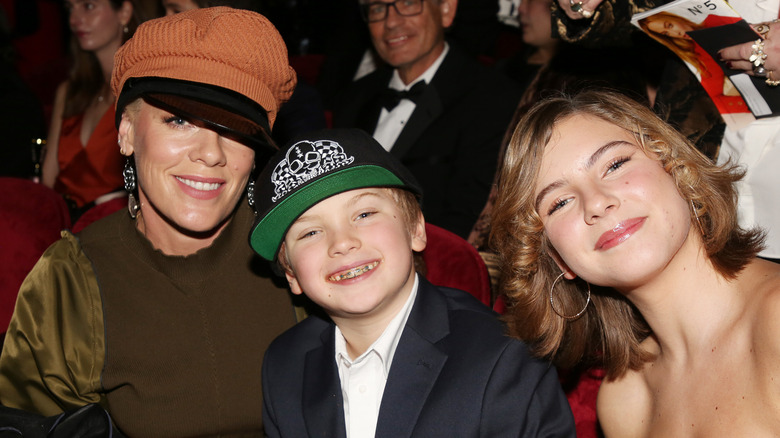 Pink, Jameson, and Willow smiling together