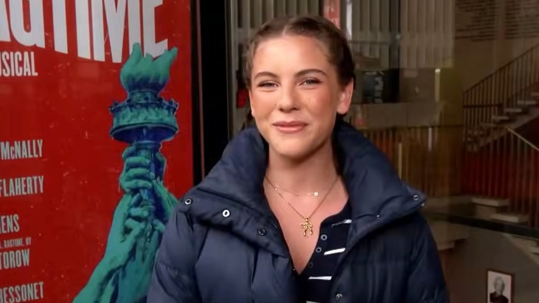 Willow Hart outside the theater for Ragtime on Broadway