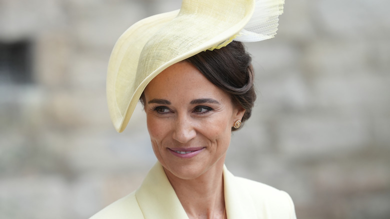 Pippa Middleton smiling slightly.