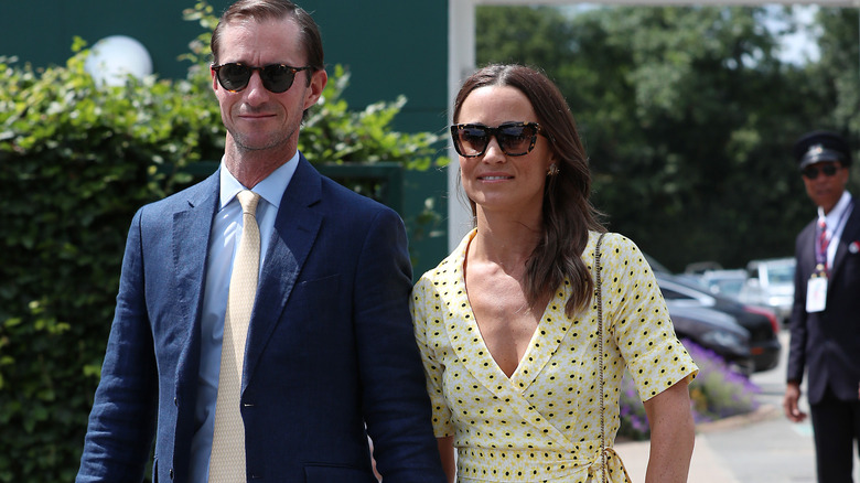 Pippa Middleton and James Matthews walking together in public