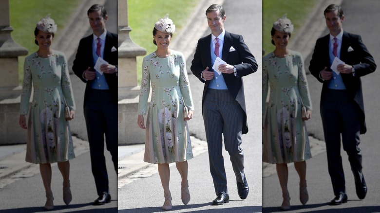 James Matthews and Pippa Middleton walking together