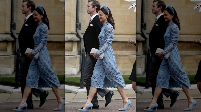 James Matthews and Pippa Middleton walking together