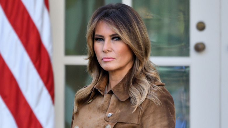 Melania Trump facing the camera