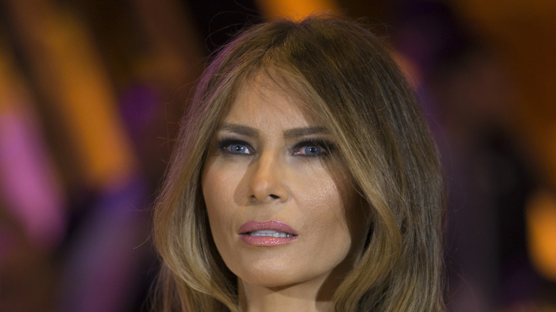 A close up of Melania Trump