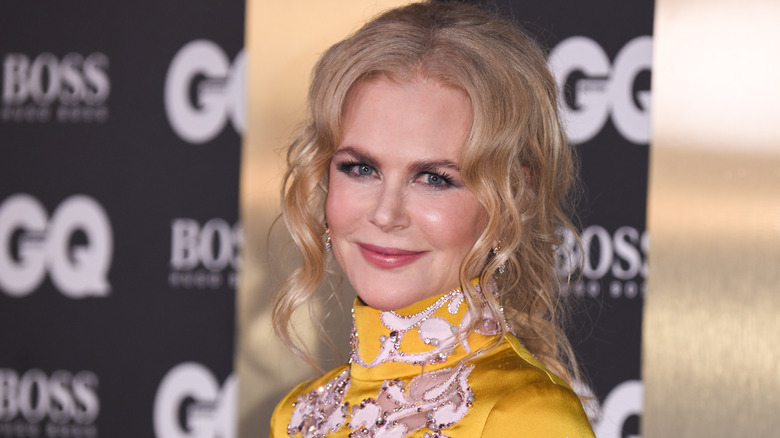 Nicole Kidman at GQ event in yellow dress